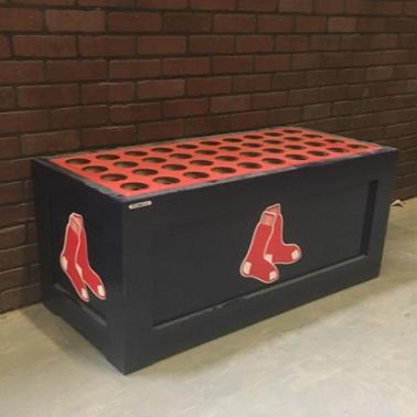 game bat storage, bat holder, clubhouse bat storage